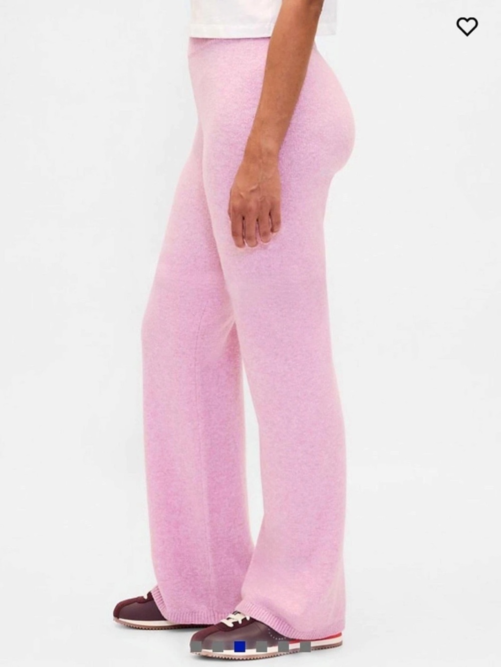 Gap Cashsoft Softspun Cotton-Blend Bootcut Sweater Pants Pink Wide Leg Sweater P